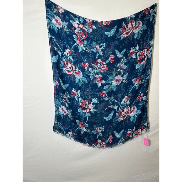Vera Bradley Soft Fringe Floral Scarf 30"x72" Opaque Rose Toile NWT - Picture 2 of 5